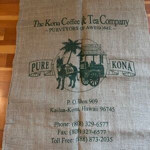 Kona Coffee & Tea Company Burlap Sack